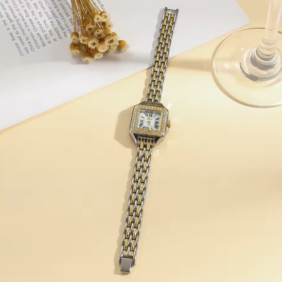 Panthere Classic Square Two Tone Watch